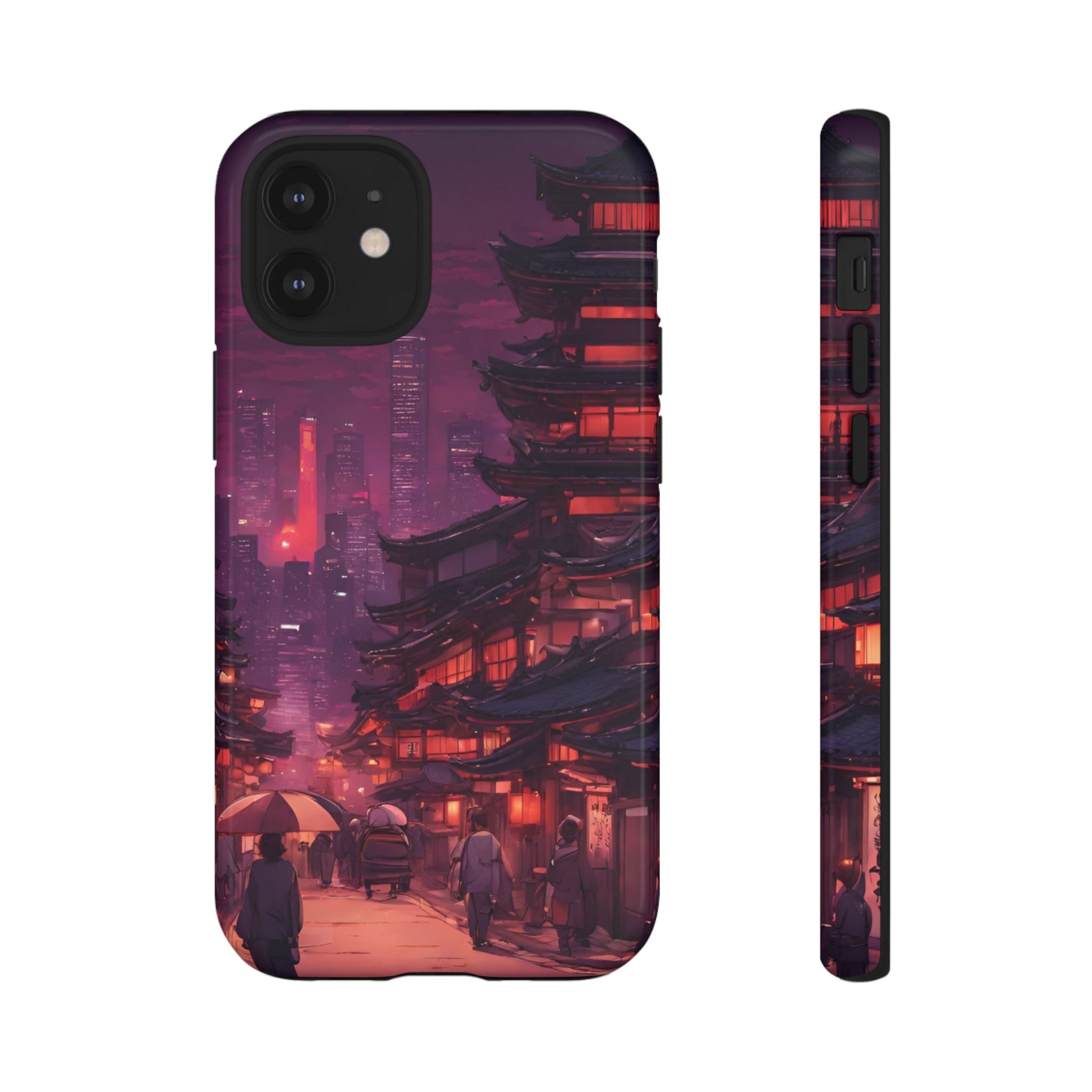 Traditional Japanese Village Countryside-Dual Layer Ultra Tough Phone Case iPhone 12 Mini Glossy Printify by The Night Shift Automotive Apparel