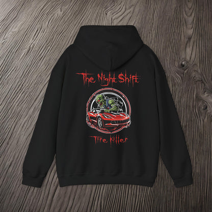 Tire Killer Zombie Corvette-Ultra Soft, Premium Hoodie Printify by The Night Shift Automotive Apparel