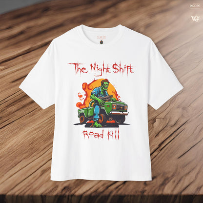 Zombie Road Kill-Premium, Ultra Soft Unisex Oversized Boxy Tee Printify by The Night Shift Automotive Apparel
