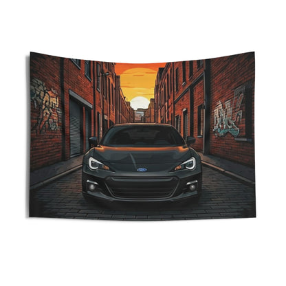 Subaru BRZ Indoor Wall Tapestries - Shop Banner 36" × 26" Printify by The Night Shift Automotive Apparel