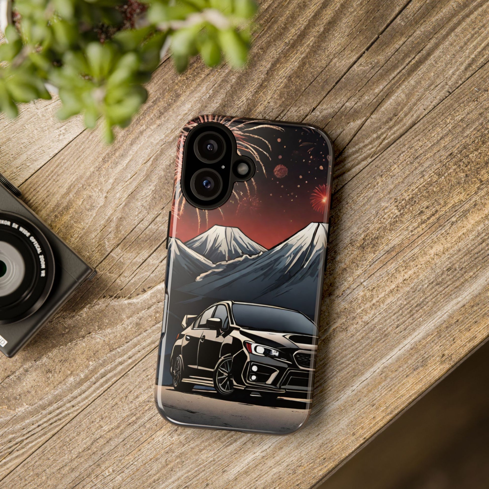 Subaru WRX/STI Fireworks-Dual Layer Ultra Tough Phone Case iPhone 16 Glossy Printify by The Night Shift Automotive Apparel