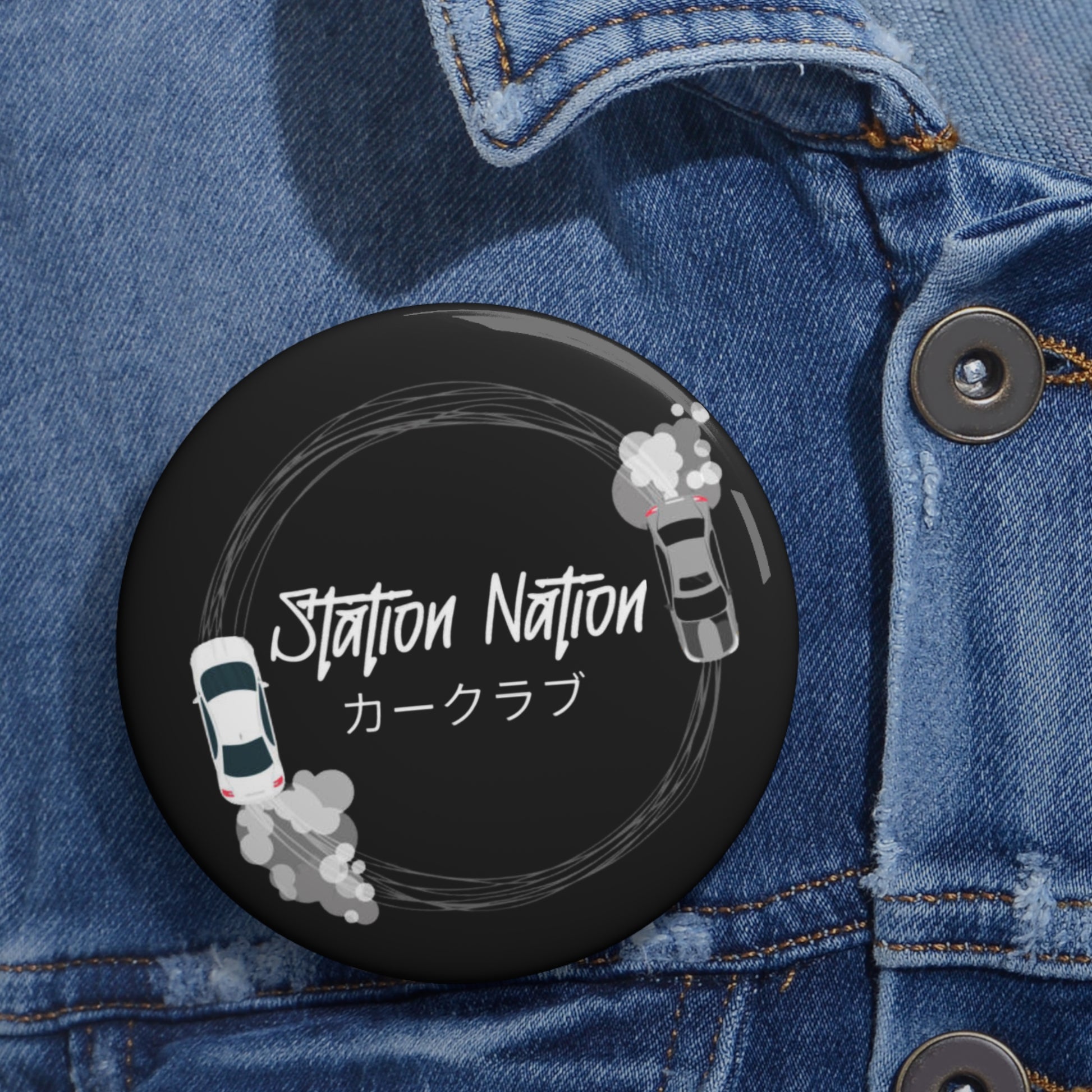 Station Nation Pin Printify by The Night Shift Automotive Apparel