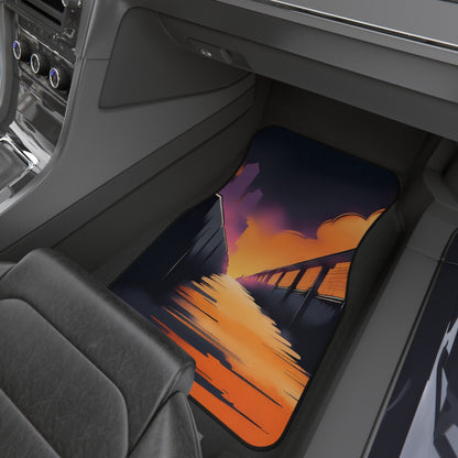 Street Life-Premium, High Quality Car Floor Mats (Set of 4) Set of 4 Printify by The Night Shift Automotive Apparel