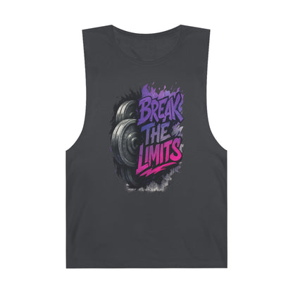 Break The Limits - Premium Unisex Barnard Tank Top Coal Printify by The Night Shift Automotive Apparel