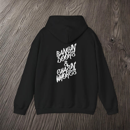 Bangin' Doors & Chasin' Whores-Ultra Soft, Premium Hoodie Printify by The Night Shift Automotive Apparel