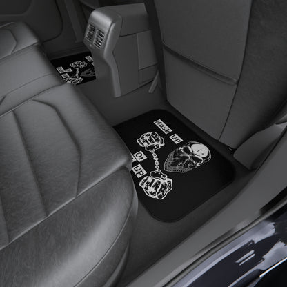 Mask Up Or Lock Up-Premium, High Quality Car Floor Mats (Set of 4) Printify by The Night Shift Automotive Apparel