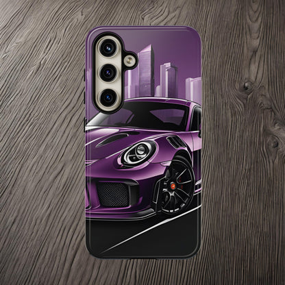 Porsche 911 GT3 RS-Dual Layer Ultra Tough Phone Case Samsung Galaxy S24 Glossy Printify by The Night Shift Automotive Apparel