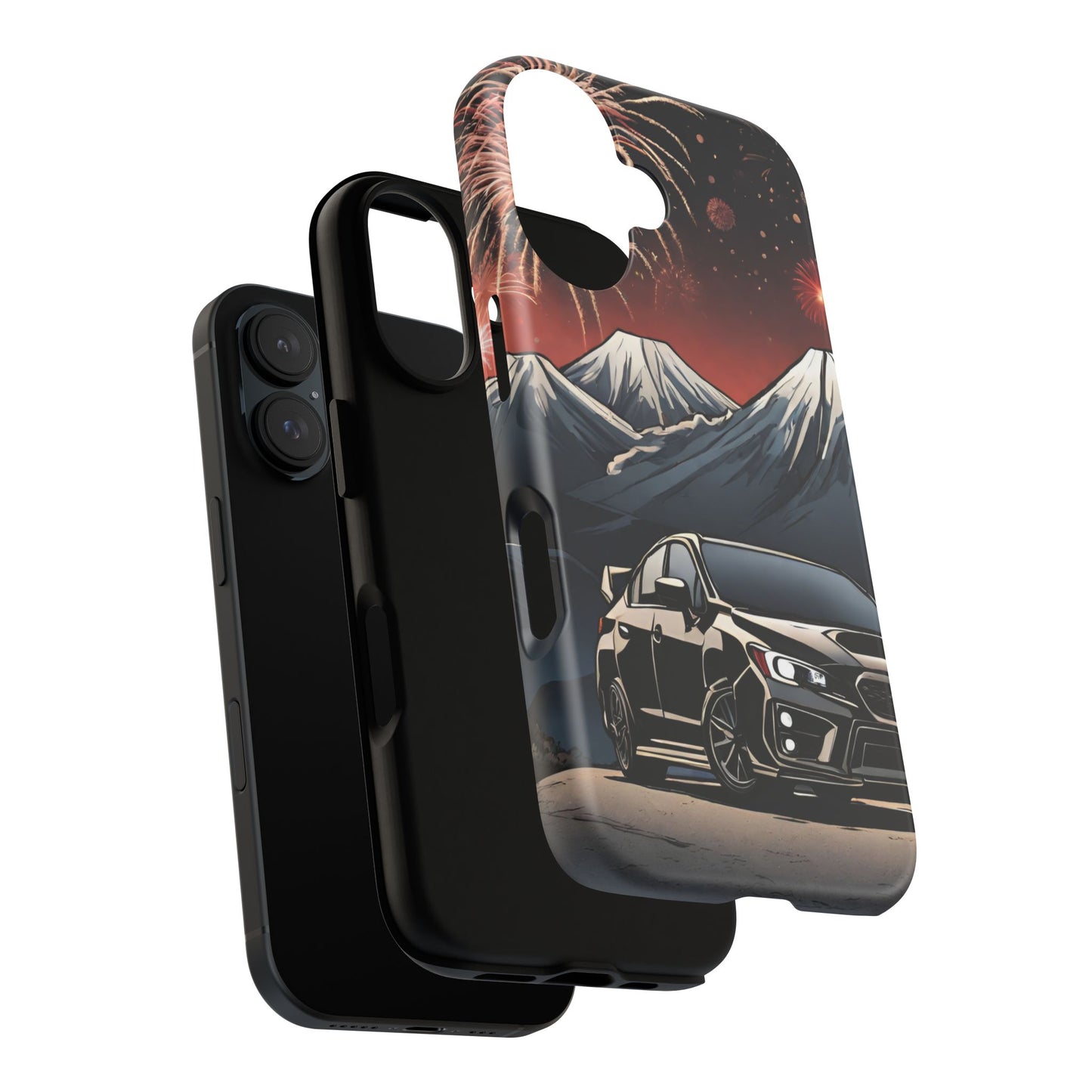 Subaru WRX/STI Fireworks-Dual Layer Ultra Tough Phone Case Printify by The Night Shift Automotive Apparel