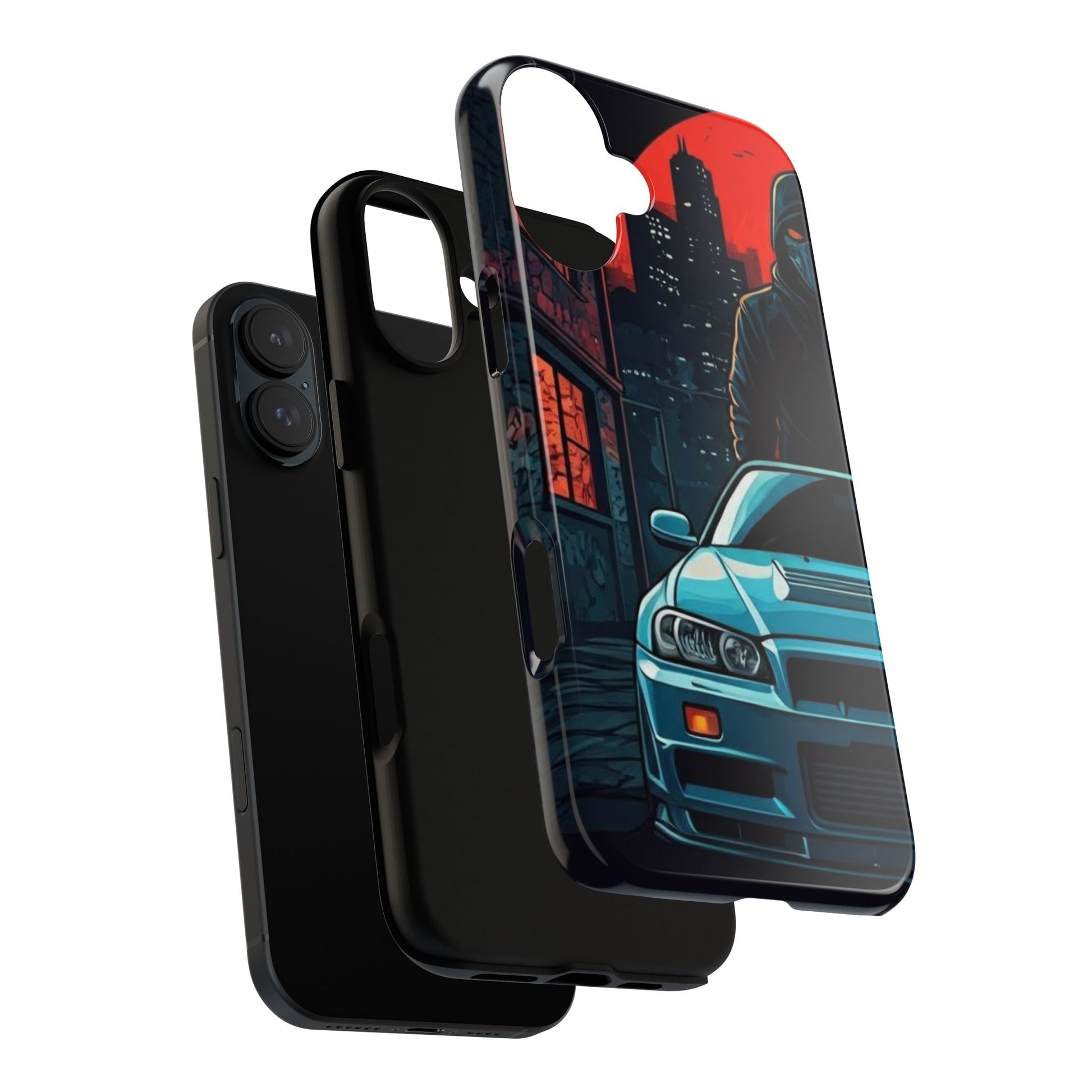 Nissan Skyline R34 Street Life-Dual Layer Ultra Tough Phone Case Printify by The Night Shift Automotive Apparel