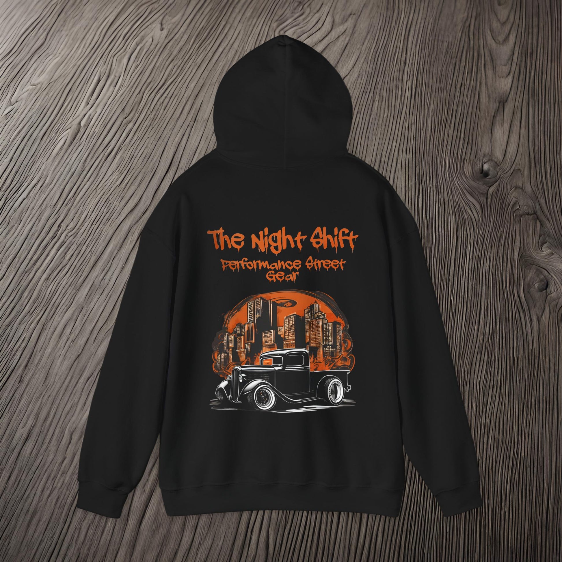 1930's Hot Rod Pick Up Urban Streets-Premium, Ultra Soft Unisex Hoodie Printify by The Night Shift Automotive Apparel
