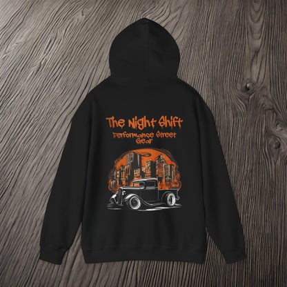 1930's Hot Rod Pick Up Urban Streets-Premium, Ultra Soft Unisex Hoodie Printify by The Night Shift Automotive Apparel