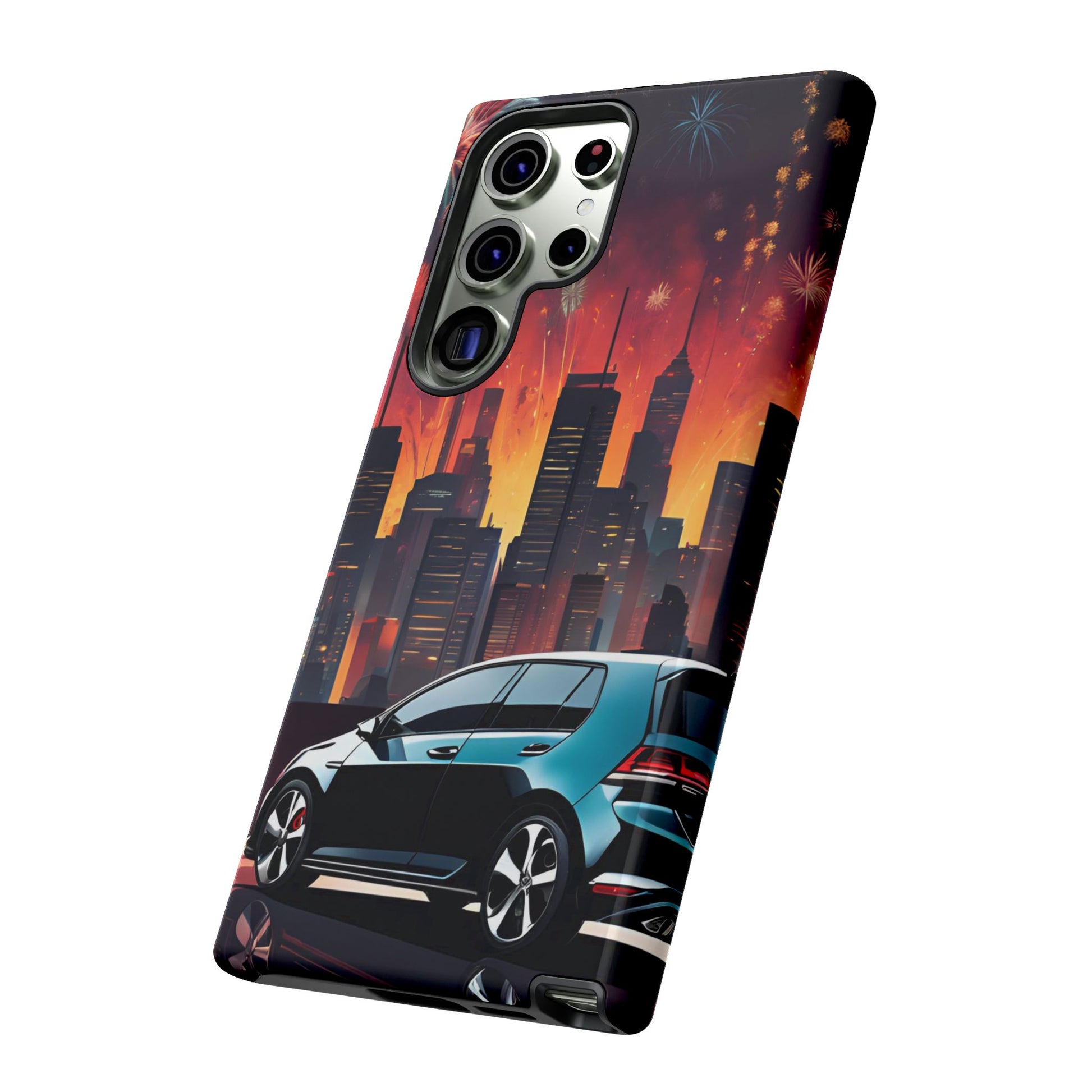 Volkswagon Golf GTI Fireworks-Dual Layer Ultra Tough Phone Case Printify by The Night Shift Automotive Apparel