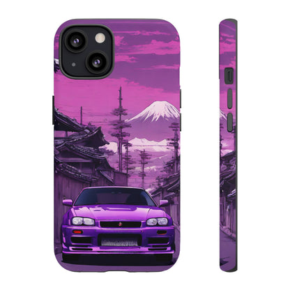 Nissan Skyline R34 Mt Fuji-Dual Layer Ultra Tough Phone Case Printify by The Night Shift Automotive Apparel