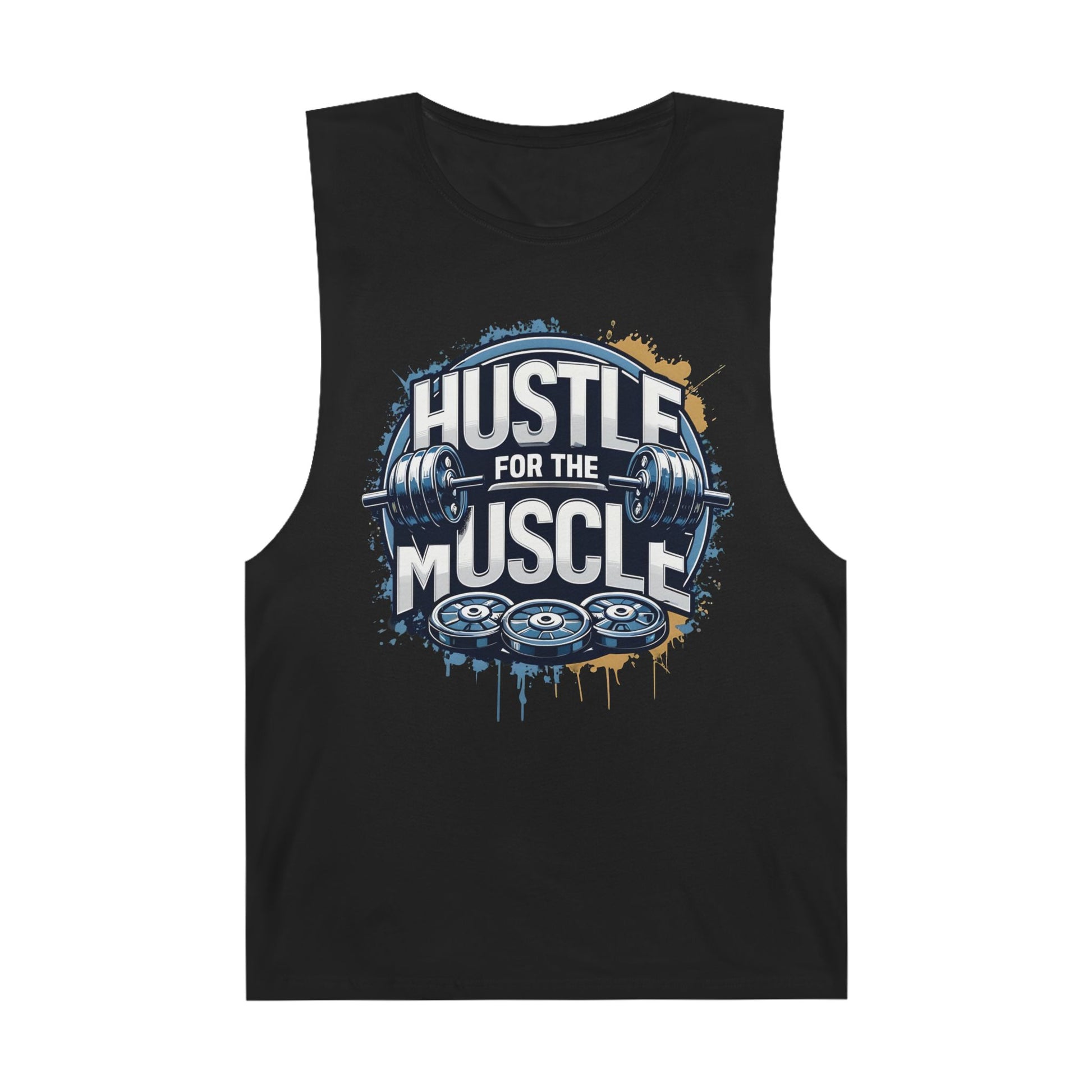 Hustle For The Muscle - Premium Unisex Barnard Tank Top Black Printify by The Night Shift Automotive Apparel