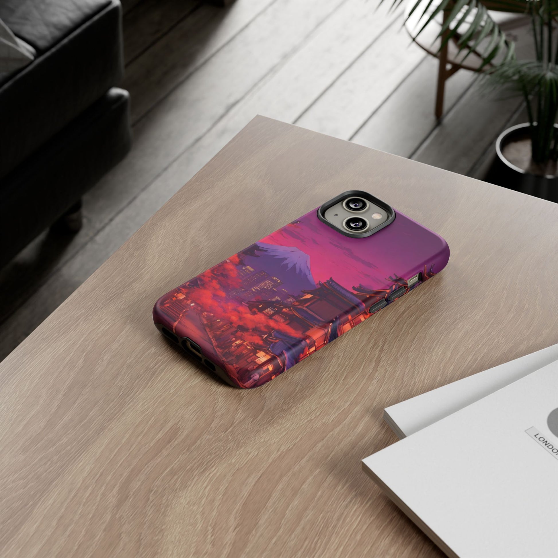 Traditional Japanese Village Countryside-Dual Layer Ultra Tough Phone Case iPhone 14 Matte Printify by The Night Shift Automotive Apparel