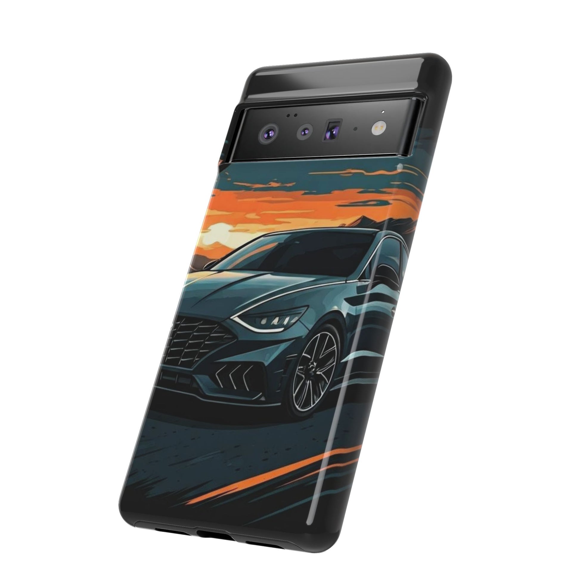 Hyundai Sonata-Sunset Drive-Dual Layer Ultra Tough Phone Case Printify by The Night Shift Automotive Apparel