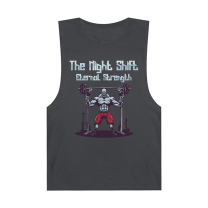 Eternal Strength - Vampire Body Builder - Premium Unisex Barnard Tank Top Coal Printify by The Night Shift Automotive Apparel