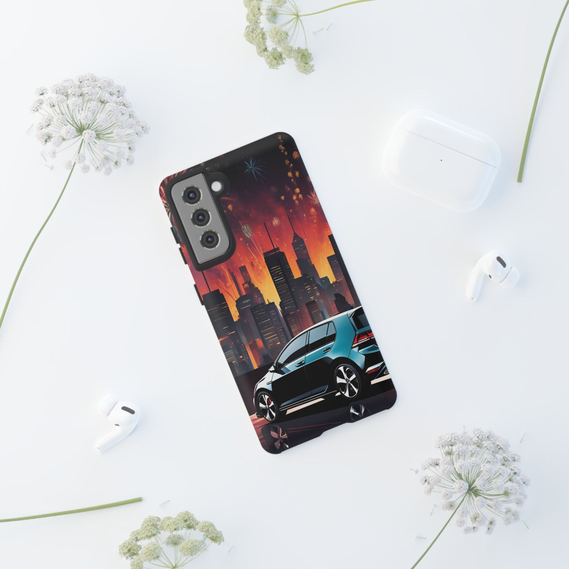 Volkswagon Golf GTI Fireworks-Dual Layer Ultra Tough Phone Case Printify by The Night Shift Automotive Apparel