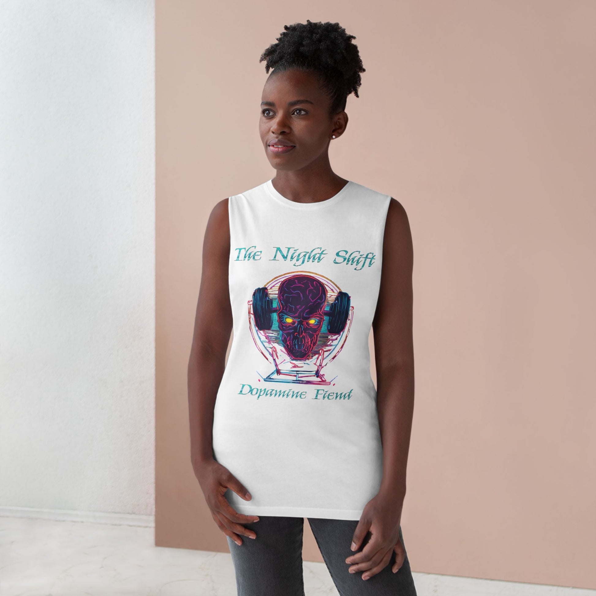 Dopamine Fiend - Premium Unisex Barnard Tank Top Printify by The Night Shift Automotive Apparel
