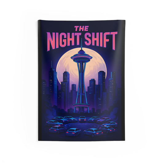 The Night Shift Indoor Wall Tapestries - Shop Banner 26" × 36" Printify by The Night Shift Automotive Apparel