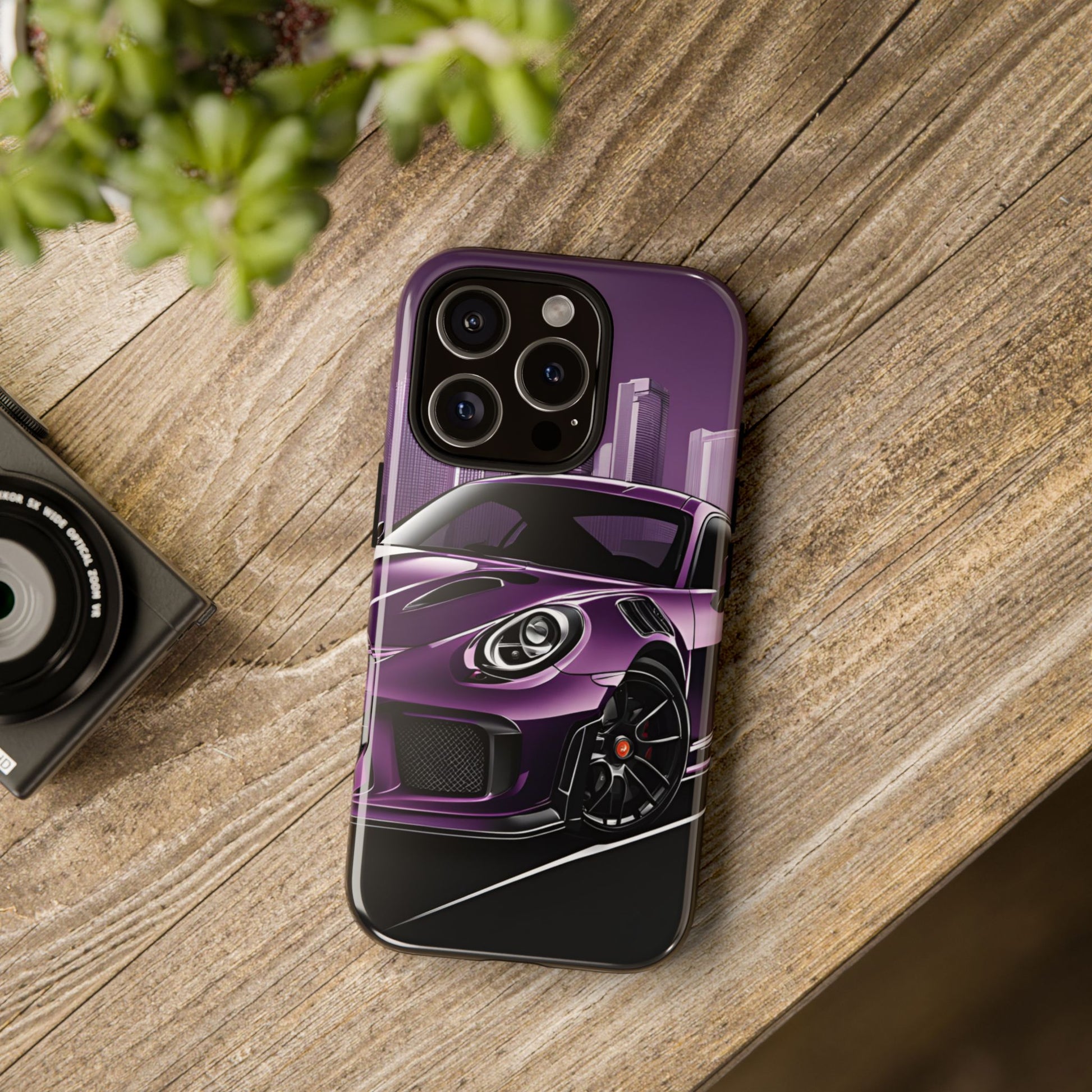 Porsche 911 GT3 RS-Dual Layer Ultra Tough Phone Case iPhone 16 Pro Glossy Printify by The Night Shift Automotive Apparel