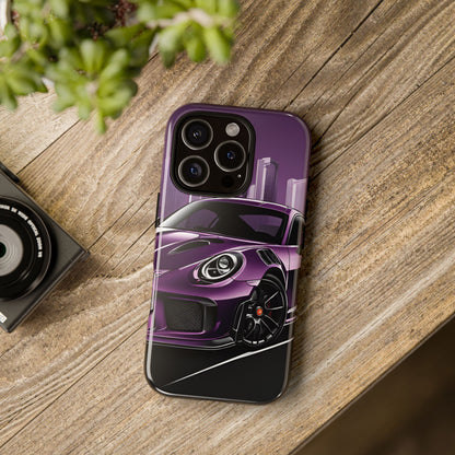 Porsche 911 GT3 RS-Dual Layer Ultra Tough Phone Case iPhone 16 Pro Glossy Printify by The Night Shift Automotive Apparel