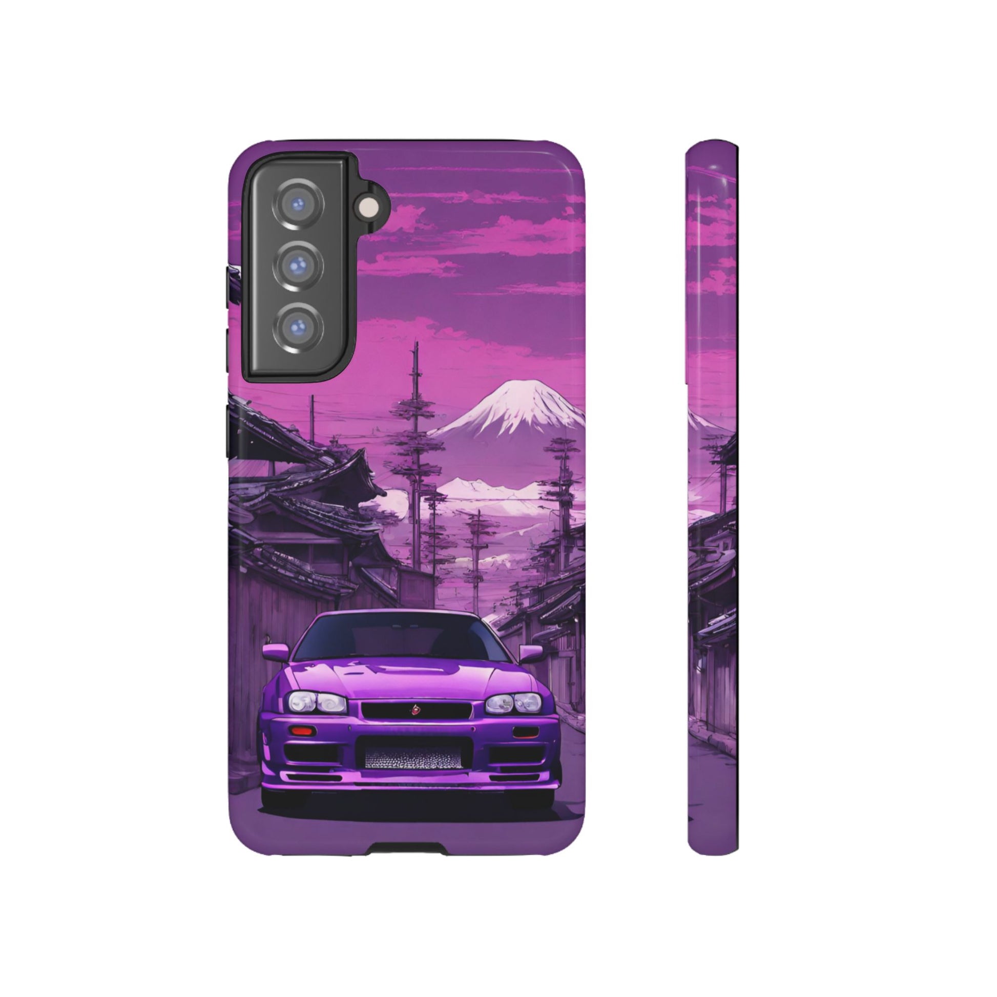 Nissan Skyline R34 Mt Fuji-Dual Layer Ultra Tough Phone Case Printify by The Night Shift Automotive Apparel