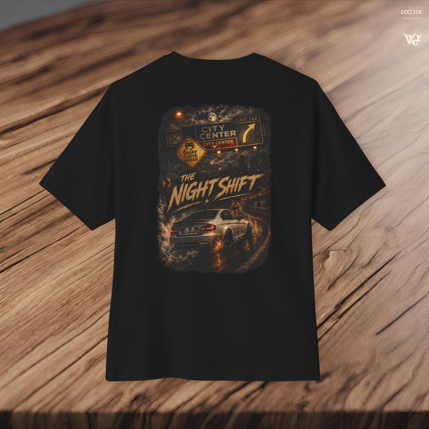 BMW M3 E90 Street Drift-Premium, Ultra Soft Unisex Oversized Boxy Tee Printify by The Night Shift Automotive Apparel