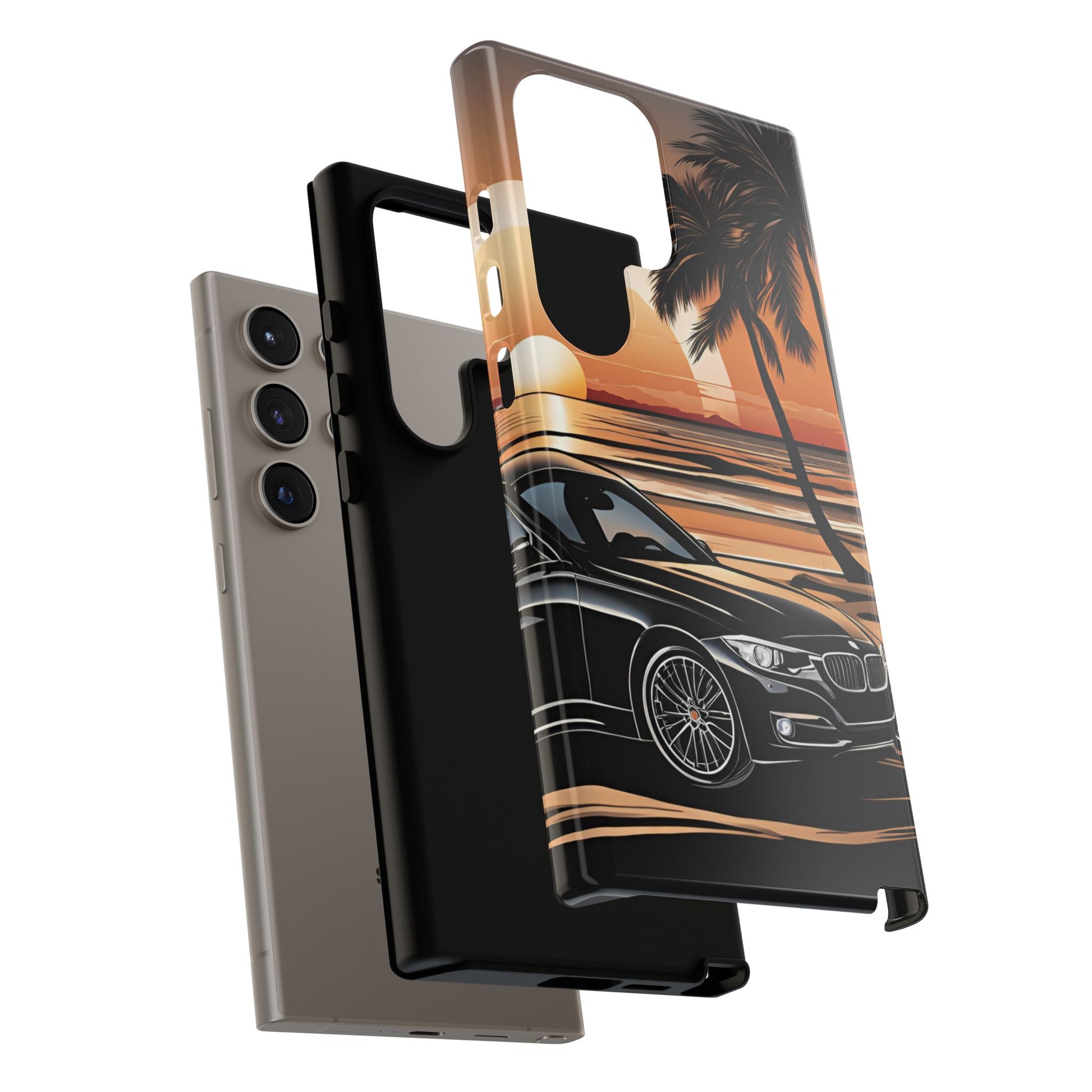BMW Sunset On The Beach-Dual Layer Ultra Tough Phone Case Printify by The Night Shift Automotive Apparel