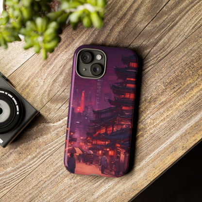 Traditional Japanese Village Countryside-Dual Layer Ultra Tough Phone Case iPhone 15 Glossy Printify by The Night Shift Automotive Apparel