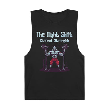 Eternal Strength - Vampire Body Builder - Premium Unisex Barnard Tank Top Black Printify by The Night Shift Automotive Apparel