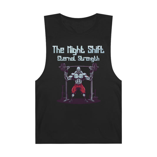 Eternal Strength - Vampire Body Builder - Premium Unisex Barnard Tank Top Black Printify by The Night Shift Automotive Apparel
