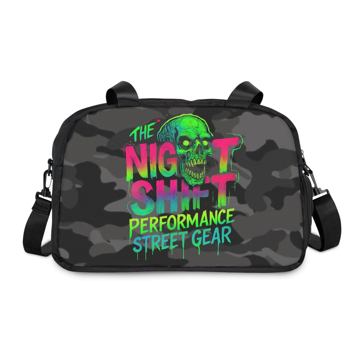Gym & Fitness Handbag 12.4" x 13.3" Black Printify by The Night Shift Automotive Apparel