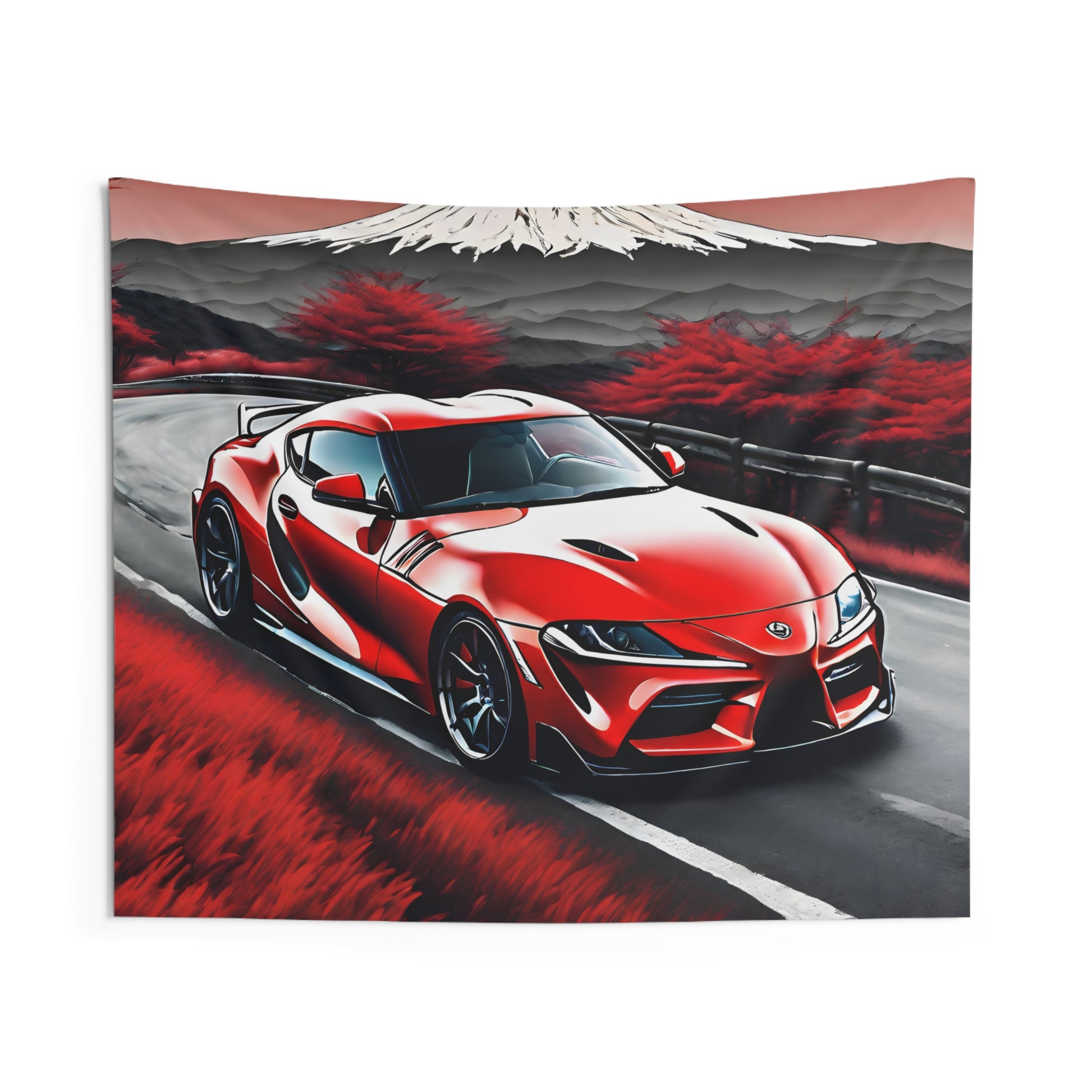 MK-V Toyota Supra Indoor Wall Tapestries - Shop Banner 60" × 50" Printify by The Night Shift Automotive Apparel