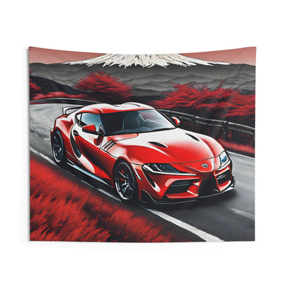 MK-V Toyota Supra Indoor Wall Tapestries - Shop Banner 60" × 50" Printify by The Night Shift Automotive Apparel