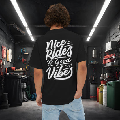 Station Nation-Premium, Ultra Soft Unisex Oversized Boxy Tee Black Printify by The Night Shift Automotive Apparel