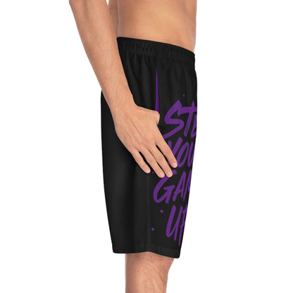 Step Your Game Up - Men's Relaxed Fit Board Shorts Printify by The Night Shift Automotive Apparel