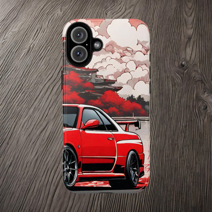 Nissan Skyline R34-Dual Layer Ultra Tough Phone Case iPhone 16 Plus Glossy Printify by The Night Shift Automotive Apparel