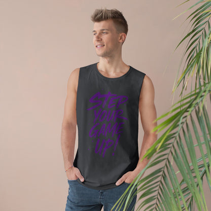 Step Your Game Up - Premium Unisex Barnard Tank Top Printify by The Night Shift Automotive Apparel