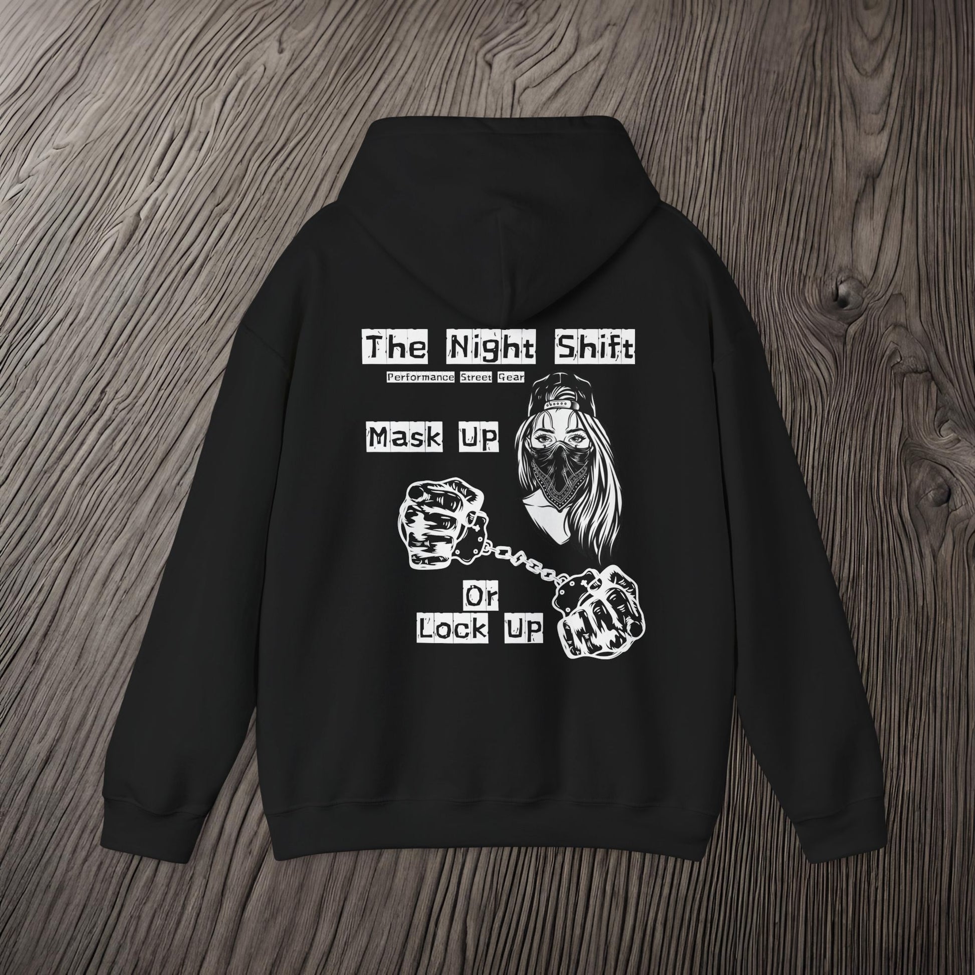 Mask Up or Lock Up-Ultra Soft, Premium Hoodie Printify by The Night Shift Automotive Apparel