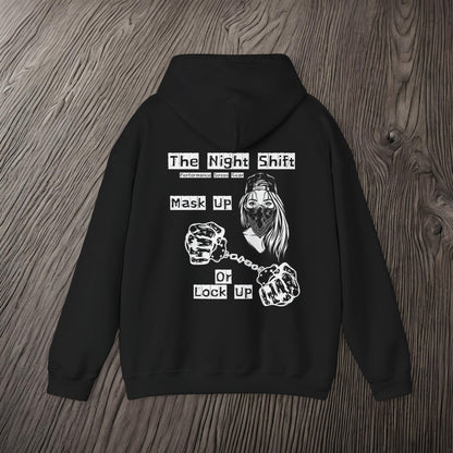 Mask Up or Lock Up-Ultra Soft, Premium Hoodie Printify by The Night Shift Automotive Apparel