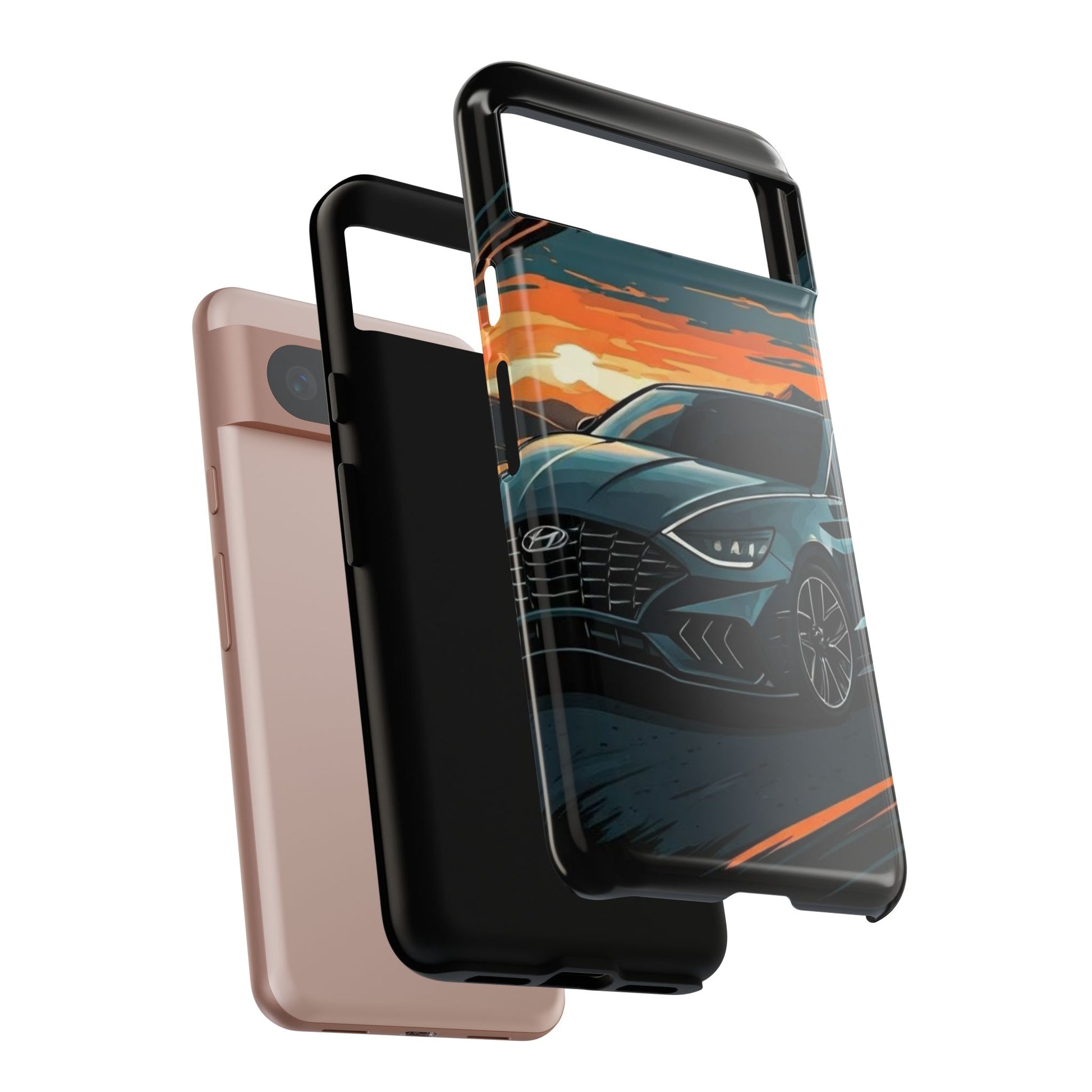 Hyundai Sonata-Sunset Drive-Dual Layer Ultra Tough Phone Case Printify by The Night Shift Automotive Apparel