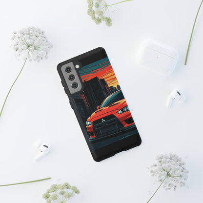 Mitsubishi Evo X Street Life-Dual Layer Ultra Tough Phone Case Printify by The Night Shift Automotive Apparel