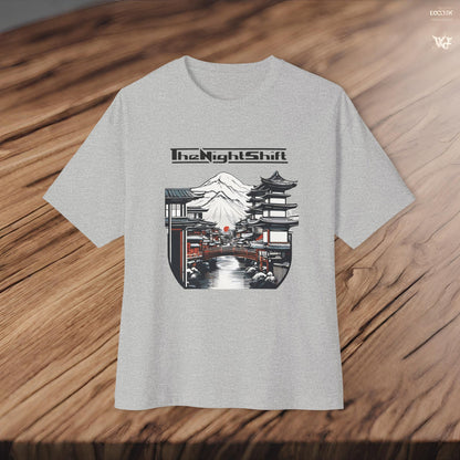 Mt Fuji-Premium, Ultra Soft Unisex Oversized Boxy Tee Printify by The Night Shift Automotive Apparel