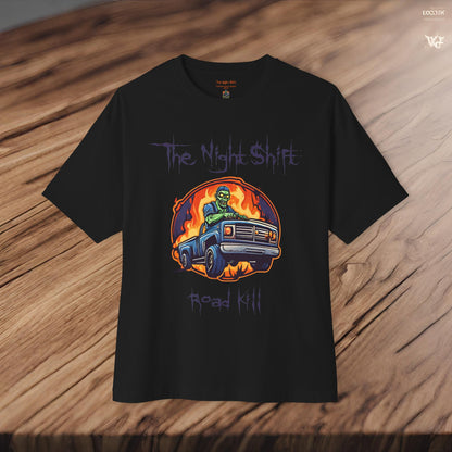 Road Kill-Premium, Ultra Soft Unisex Oversized Boxy Tee Printify by The Night Shift Automotive Apparel