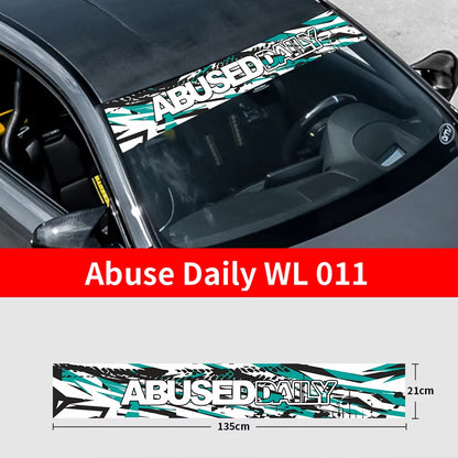 Abuse Daily Windscreen Banner Decal