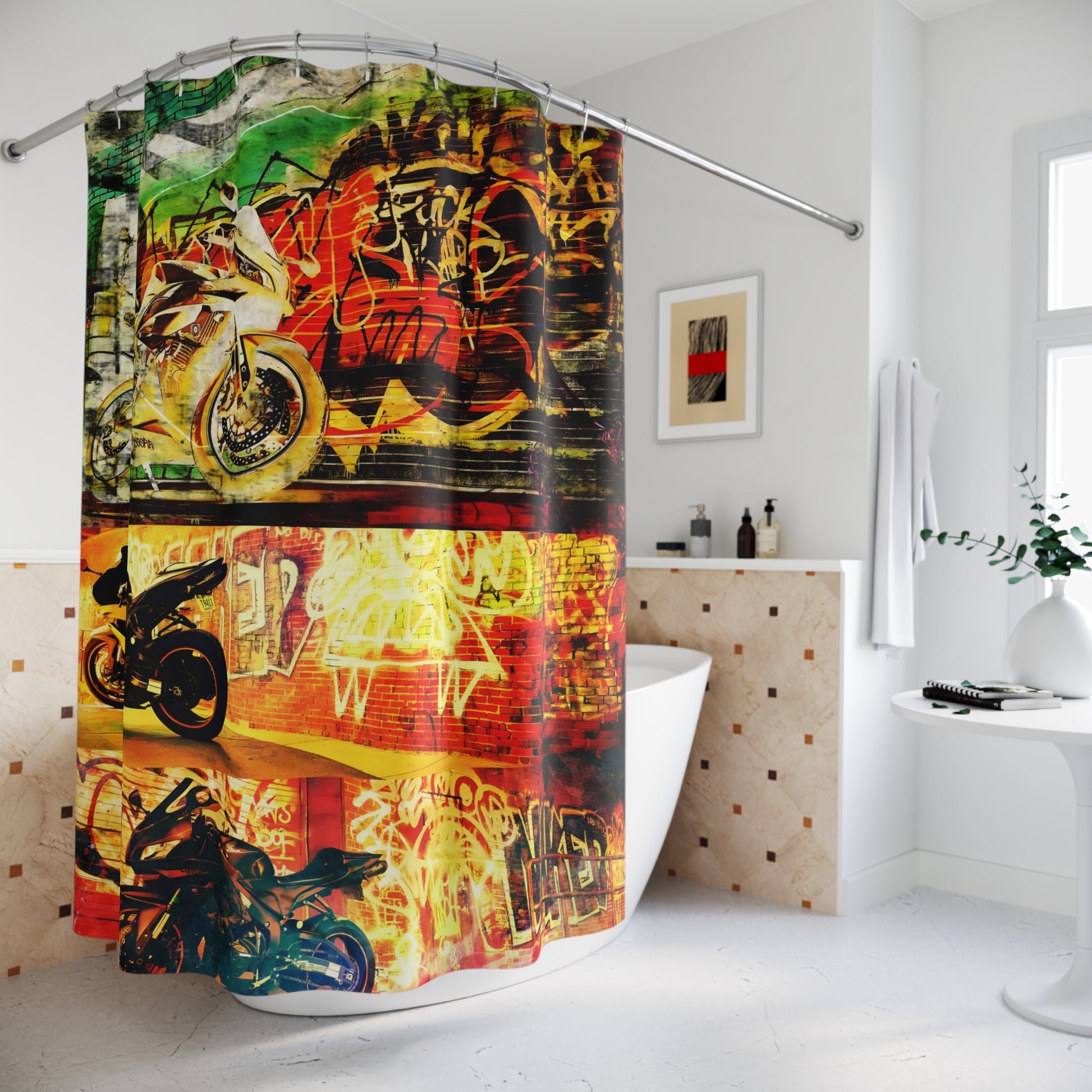 Shower Curtains Printify by The Night Shift Automotive Apparel