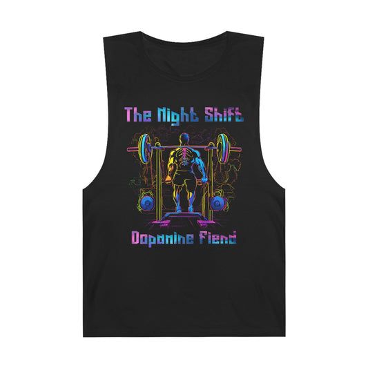 Dopamine Fiend - Premium Unisex Barnard Tank Top Black Printify by The Night Shift Automotive Apparel