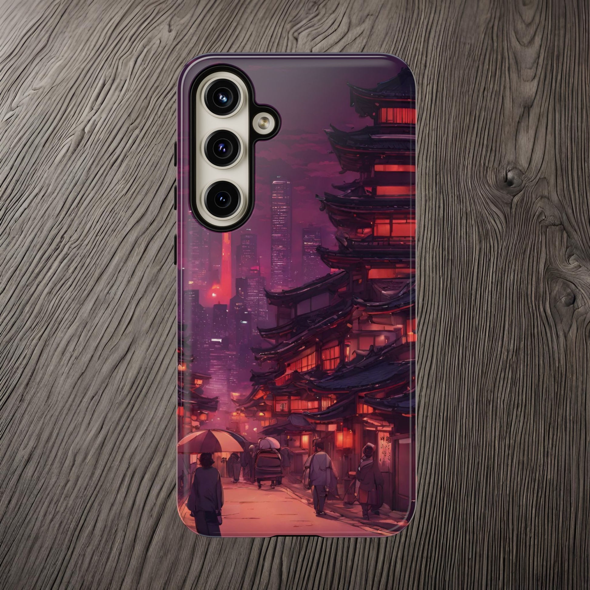 Traditional Japanese Village Countryside-Dual Layer Ultra Tough Phone Case Samsung Galaxy S24 Plus Glossy Printify by The Night Shift Automotive Apparel