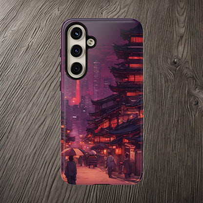 Traditional Japanese Village Countryside-Dual Layer Ultra Tough Phone Case Samsung Galaxy S24 Plus Glossy Printify by The Night Shift Automotive Apparel